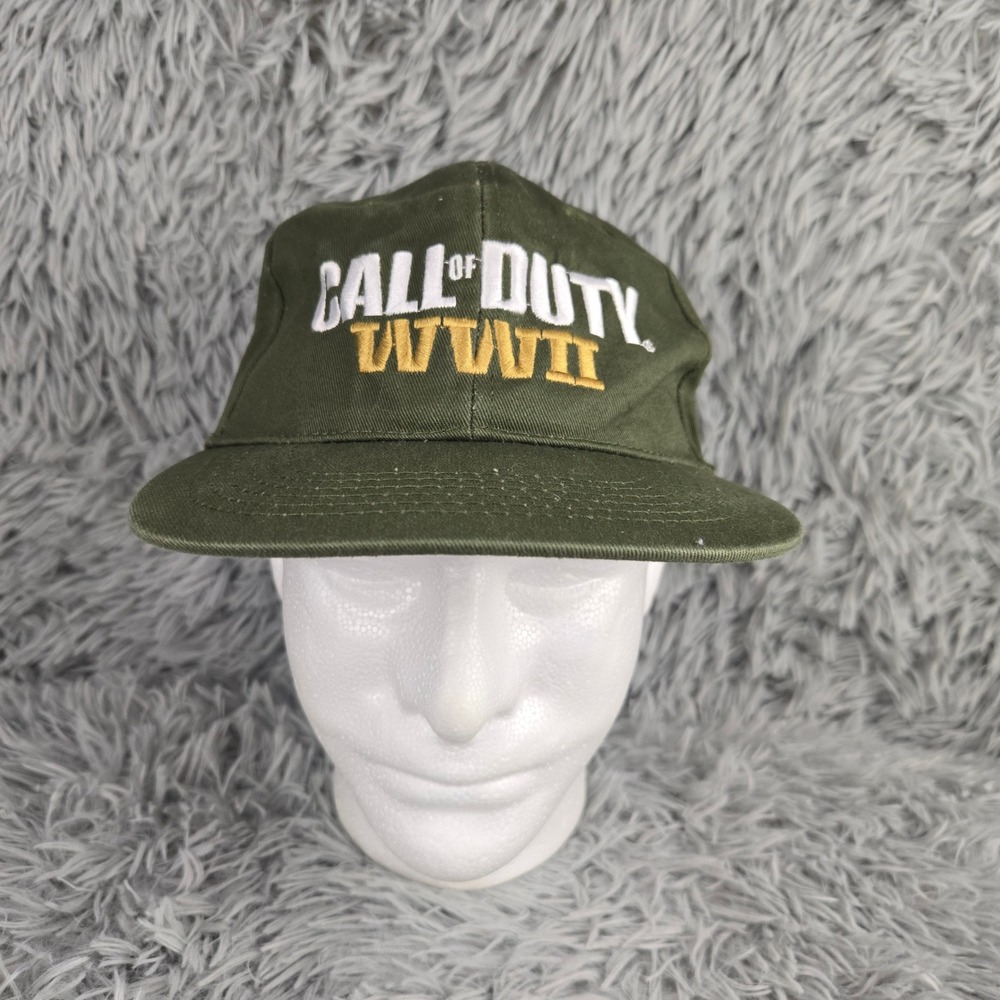 Call of‎ Duty WWII Snapback Hat Mens OSFA Olive Green Sledgehammer Games Promo